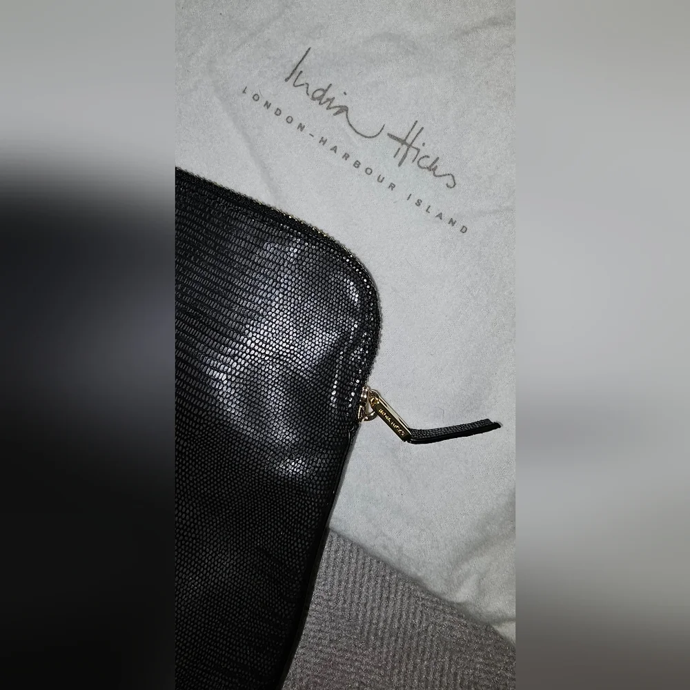 India Hicks Black Textured Leather Portfolio - Picture 10 of 13